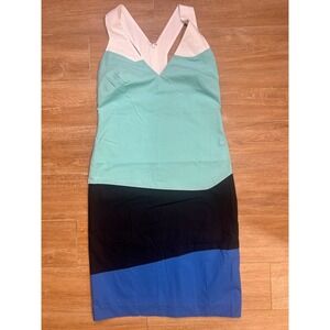 Small white dress with color block NWT